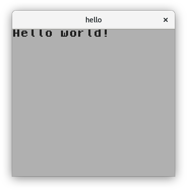 GameBoy Hello World program