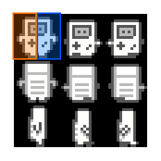 Tuiles composant les sprites du joueur