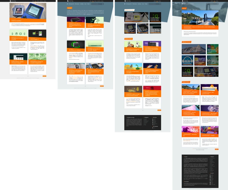Évolution de la page d'accueil au fil du temps